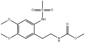 methyl N-[2-[2-(methanesulfonamido)-4,5-dimethoxyphenyl]ethyl]carbamate Struktur