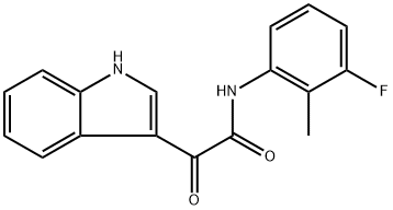 N-(3-fluoro-2-methylphenyl)-2-(1H-indol-3-yl)-2-oxoacetamide Struktur