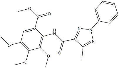 methyl 3,4,5-trimethoxy-2-[(5-methyl-2-phenyltriazole-4-carbonyl)amino]benzoate Struktur