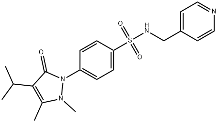 4-(2,3-dimethyl-5-oxo-4-propan-2-ylpyrazol-1-yl)-N-(pyridin-4-ylmethyl)benzenesulfonamide Struktur