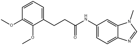 3-(2,3-dimethoxyphenyl)-N-(3-methylbenzimidazol-5-yl)propanamide Struktur