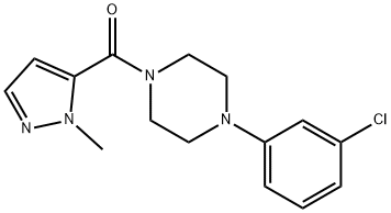 [4-(3-chlorophenyl)piperazin-1-yl]-(2-methylpyrazol-3-yl)methanone Struktur