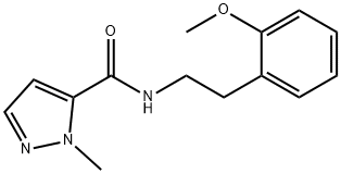 N-[2-(2-methoxyphenyl)ethyl]-2-methylpyrazole-3-carboxamide Struktur