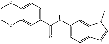 3,4-dimethoxy-N-(3-methylbenzimidazol-5-yl)benzamide Struktur