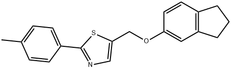 5-(2,3-dihydro-1H-inden-5-yloxymethyl)-2-(4-methylphenyl)-1,3-thiazole Struktur