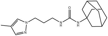 1-(1-adamantyl)-3-[3-(4-methylpyrazol-1-yl)propyl]urea Struktur