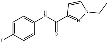 1-ethyl-N-(4-fluorophenyl)pyrazole-3-carboxamide Struktur