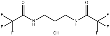 2,2,2-trifluoro-N-[2-hydroxy-3-[(2,2,2-trifluoroacetyl)amino]propyl]acetamide Struktur