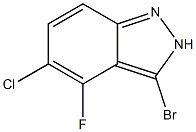 3-Bromo-5-chloro-4-fluoro-2H-indazole Struktur