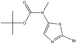 (2-Bromo-thiazol-5-yl)-methyl-carbamic acid tert-butyl ester Struktur