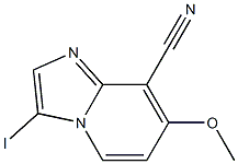 3-Iodo-7-methoxy-imidazo[1,2-a]pyridine-8-carbonitrile Struktur