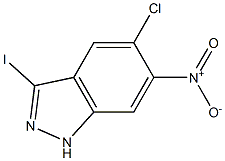 5-Chloro-3-iodo-6-nitro-1H-indazole Struktur