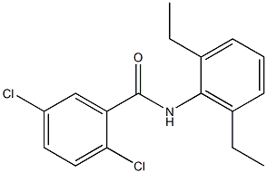 2,5-dichloro-N-(2,6-diethylphenyl)benzamide Struktur