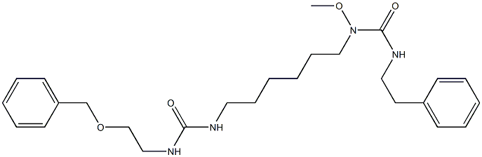 1-(2-phenylmethoxyethyl)-3-[6-(2-phenylmethoxyethylcarbamoylamino)hexyl]urea Struktur