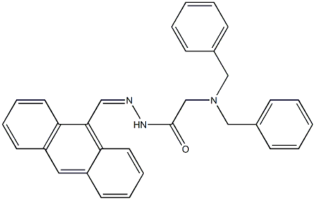 N-[(Z)-anthracen-9-ylmethylideneamino]-2-(dibenzylamino)acetamide Struktur