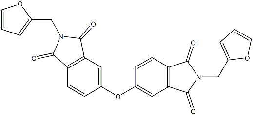 2-(furan-2-ylmethyl)-5-[2-(furan-2-ylmethyl)-1,3-dioxoisoindol-5-yl]oxyisoindole-1,3-dione Struktur