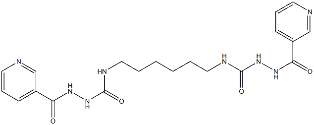 1-(pyridine-3-carbonylamino)-3-[6-[(pyridine-3-carbonylamino)carbamoylamino]hexyl]urea Struktur