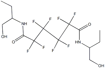 2,2,3,3,4,4,5,5-octafluoro-N,N'-bis(1-hydroxybutan-2-yl)hexanediamide Struktur