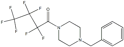 1-(4-benzylpiperazin-1-yl)-2,2,3,3,4,4,4-heptafluorobutan-1-one Struktur