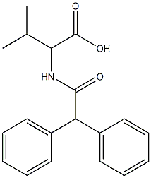 2-[(2,2-diphenylacetyl)amino]-3-methylbutanoic acid Struktur