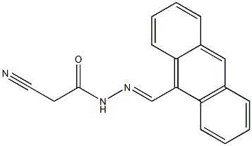 N-[(E)-anthracen-9-ylmethylideneamino]-2-cyanoacetamide Struktur