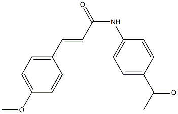 (E)-N-(4-acetylphenyl)-3-(4-methoxyphenyl)prop-2-enamide Struktur