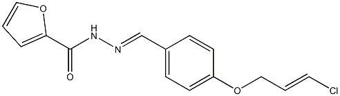 N-[(E)-[4-[(E)-3-chloroprop-2-enoxy]phenyl]methylideneamino]furan-2-carboxamide Struktur