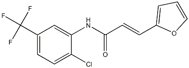 (E)-N-[2-chloro-5-(trifluoromethyl)phenyl]-3-(furan-2-yl)prop-2-enamide Struktur