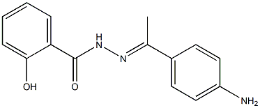 N-[(E)-1-(4-aminophenyl)ethylideneamino]-2-hydroxybenzamide Struktur