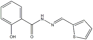 2-hydroxy-N-[(E)-thiophen-2-ylmethylideneamino]benzamide Struktur