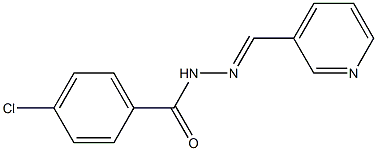 4-chloro-N-[(E)-pyridin-3-ylmethylideneamino]benzamide Struktur