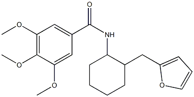 N-[2-(furan-2-ylmethyl)cyclohexyl]-3,4,5-trimethoxybenzamide Struktur