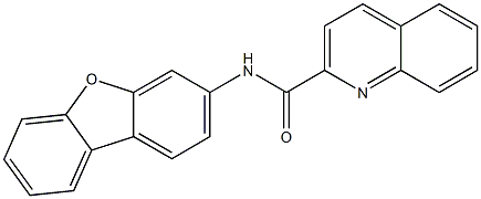 N-dibenzofuran-3-ylquinoline-2-carboxamide Struktur