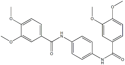 N-[4-[(3,4-dimethoxybenzoyl)amino]phenyl]-3,4-dimethoxybenzamide Struktur