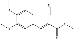 methyl (E)-2-cyano-3-(3,4-dimethoxyphenyl)prop-2-enoate Struktur