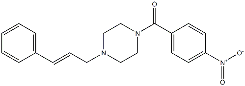 (4-nitrophenyl)-[4-[(E)-3-phenylprop-2-enyl]piperazin-1-yl]methanone Struktur