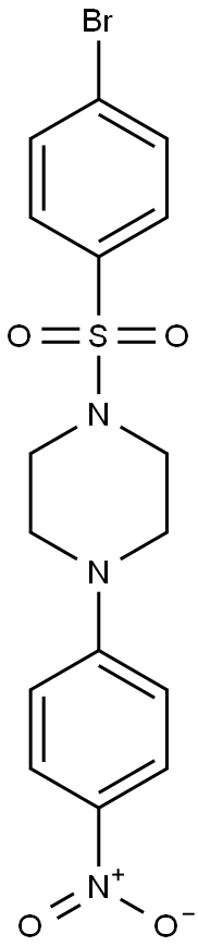 1-(4-bromophenyl)sulfonyl-4-(4-nitrophenyl)piperazine Struktur