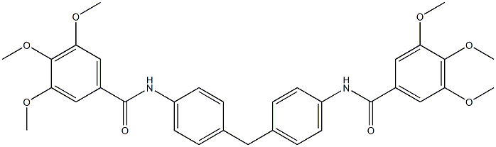 3,4,5-trimethoxy-N-[4-[[4-[(3,4,5-trimethoxybenzoyl)amino]phenyl]methyl]phenyl]benzamide Struktur