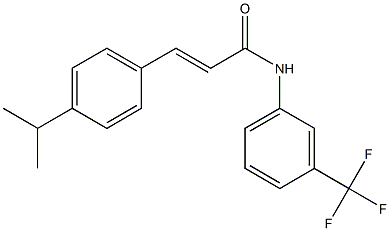 (E)-3-(4-propan-2-ylphenyl)-N-[3-(trifluoromethyl)phenyl]prop-2-enamide Struktur