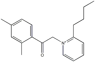 2-(2-butylpyridin-1-ium-1-yl)-1-(2,4-dimethylphenyl)ethanone Struktur