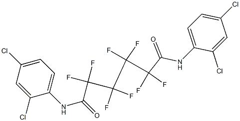 N,N'-bis(2,4-dichlorophenyl)-2,2,3,3,4,4,5,5-octafluorohexanediamide Struktur