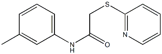 N-(3-methylphenyl)-2-pyridin-2-ylsulfanylacetamide Struktur