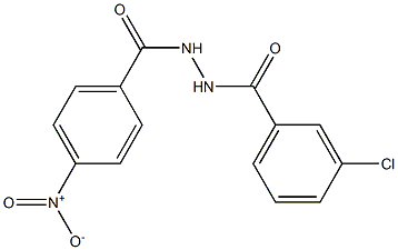 3-chloro-N'-(4-nitrobenzoyl)benzohydrazide Struktur