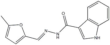 N-[(E)-(5-methylfuran-2-yl)methylideneamino]-1H-indole-3-carboxamide Struktur