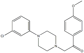 1-[4-(3-chlorophenyl)piperazin-1-yl]-2-(4-methoxyphenyl)ethanone Struktur