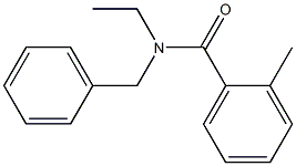 N-benzyl-N-ethyl-2-methylbenzamide Struktur