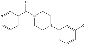 [4-(3-chlorophenyl)piperazin-1-yl]-pyridin-3-ylmethanone Struktur