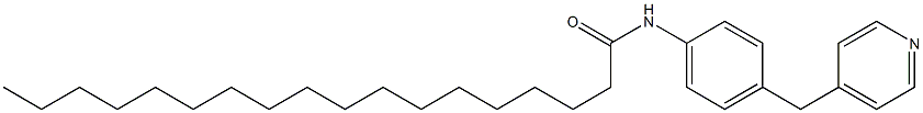 N-[4-(pyridin-4-ylmethyl)phenyl]octadecanamide Struktur