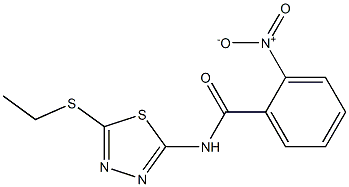 N-(5-ethylsulfanyl-1,3,4-thiadiazol-2-yl)-2-nitrobenzamide Struktur