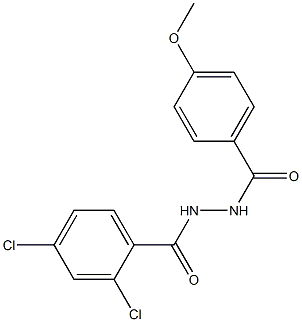 2,4-dichloro-N'-(4-methoxybenzoyl)benzohydrazide Struktur